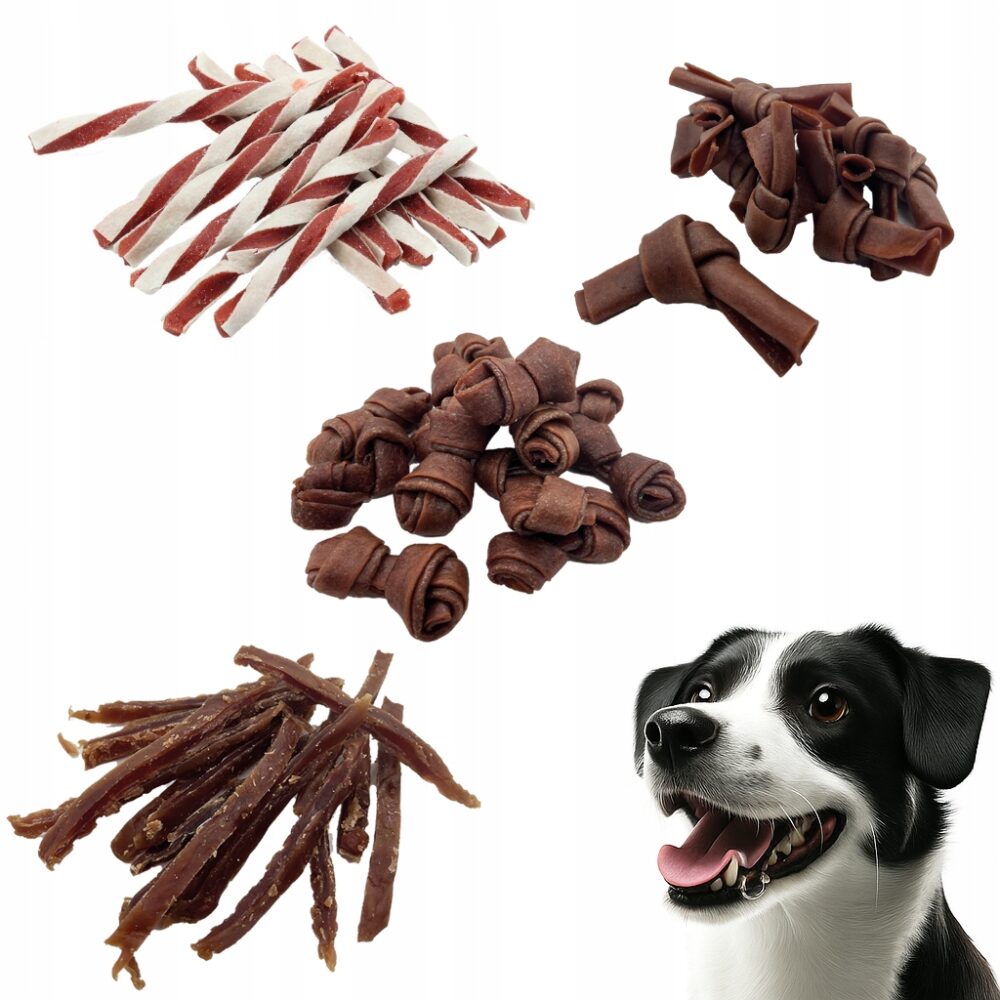 ZESTAW MIĘKKICH PRZYSMAKÓW Z KACZKI DLA PSA 4 X 500G UNIQ PETS