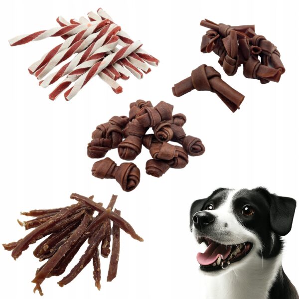 ZESTAW MIĘKKICH PRZYSMAKÓW Z KACZKI DLA PSA 4 X 500G UNIQ PETS