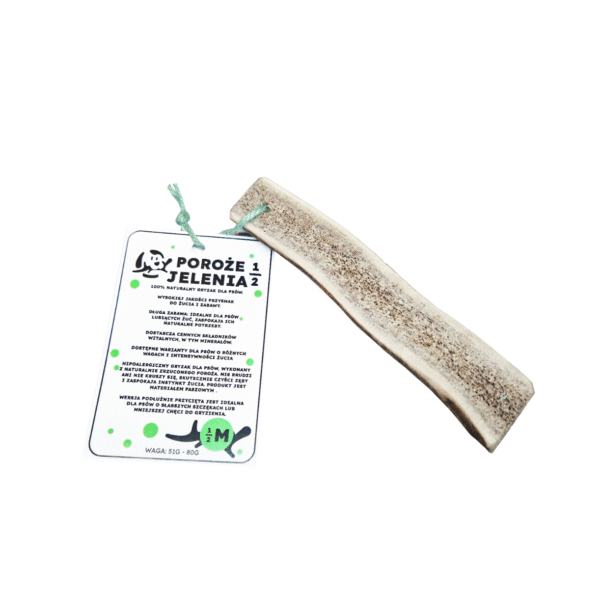 GRYZAK NATURALNY poroże jelenia dla psa M SOFT połówka11-14 cm