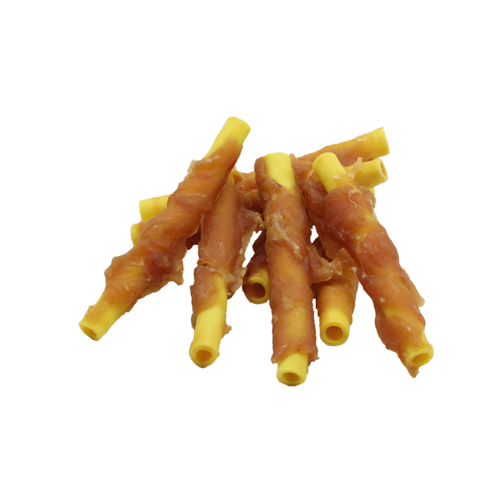 UNIQ PETS przysmaki dla psa 500g rurki z batatów owinięte królikiem