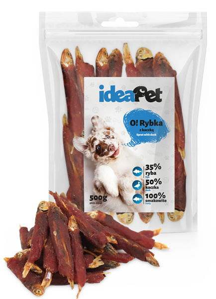 IdeaPet Rybka z kaczką 500 g – przysmak dla psa