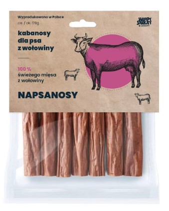 145609015986cf0237cc31a1e2641c83.jpg Happy Snacky kabanosy z wołowiny 7 szt napsanosy - przysmak dla psa – zdjęcie produktu 2