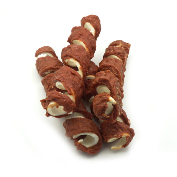 1557846fd3eacc5d6dae0f260b5bd99a.jpg Master Dog Sprężynka z kaczką 18-20 cm 500 g przysmak dla psa