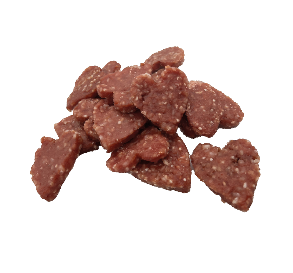 1c7aa340ba6f454df9bcafb9ca81329a.png UniQ Pets przysmaki dla psa 500 g Serduszka z kaczką i ryżem