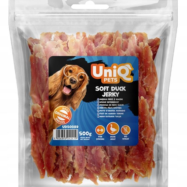 8801839df7ea3e08801120843498633d.jpg UniQ Pets 500 g miękka pierś z kaczki – przysmak dla psa