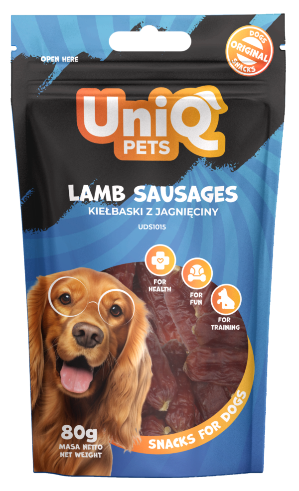 UniQ Pets przysmaki dla psa 80 g kiełbaski z jagnięciny