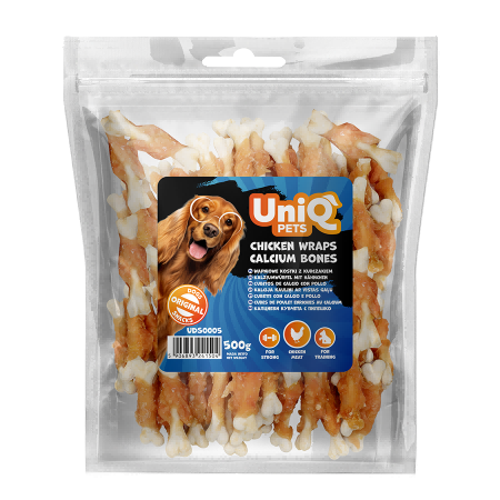 9bff444ddf98b9df4798e78751ee23ae.png UniQ Pets przysmaki dla psa 500 g Wapniowe kostki z kurczakiem – zdjęcie produktu 2