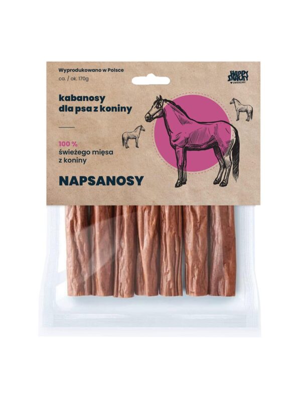 a24a7ad76916c21d5c7f25a1f2c3a4da.jpg Happy Snacky napsanosy z koniny 7 szt psi przysmak