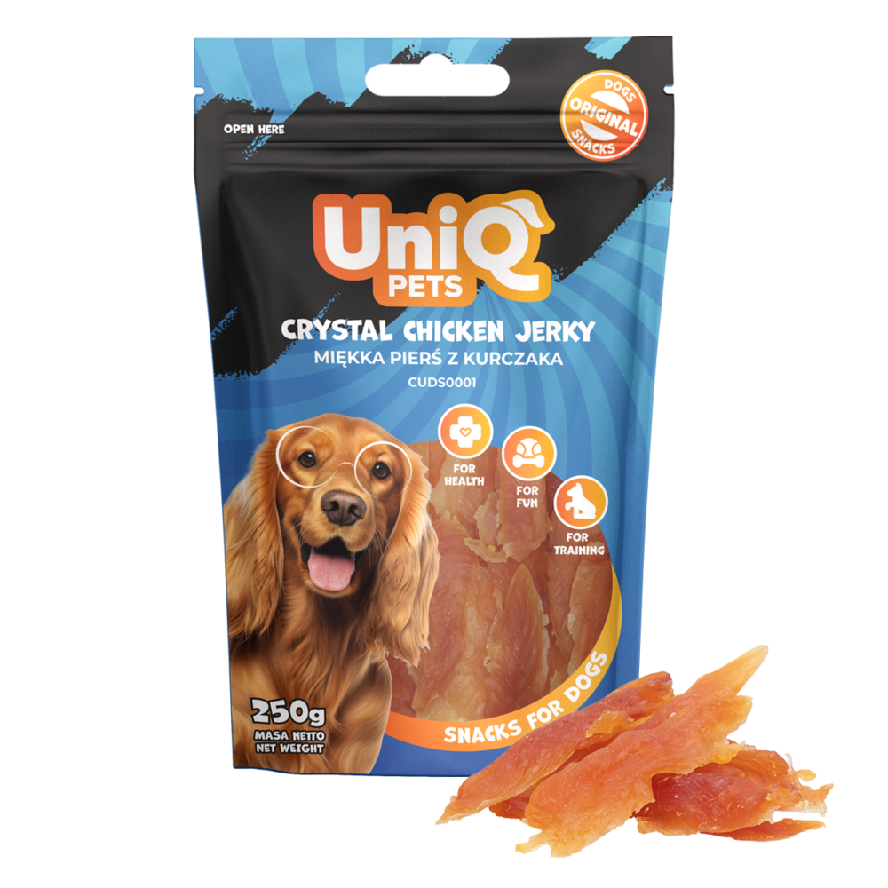 UniQ Pets przysmaki dla psa WOOFERS 250 g pierś z kurczaka