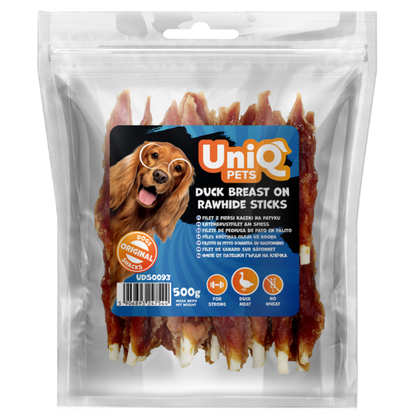 d8ada030be52a88d1ef9a120eaec7ec7.png UniQ Pets filet z piersi kaczki na patyku przysmaki dla psa 500 g – zdjęcie produktu 2