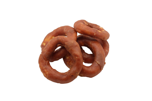 f362517b25754ac5ea6a205e6c7c8f44.png UniQ Pets przysmaki dla psa 500 g Ring ze skóry wołowej z jagnięciną 10 cm