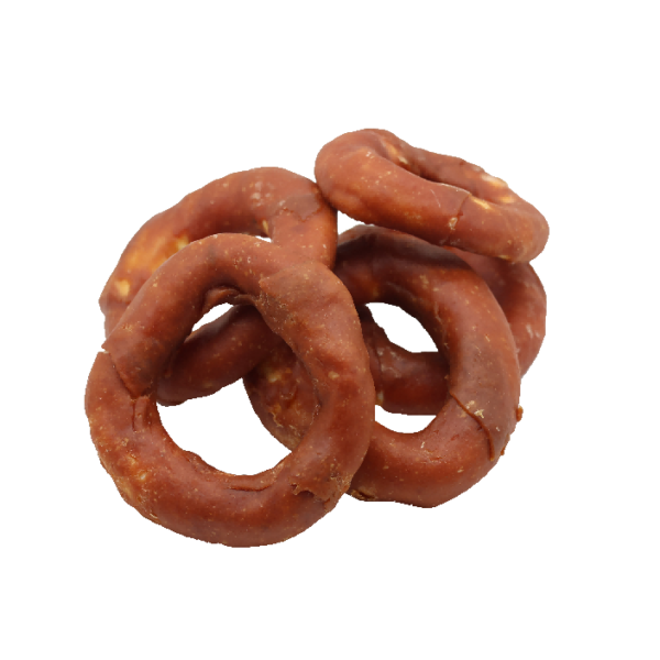 f362517b25754ac5ea6a205e6c7c8f44.png UniQ Pets przysmaki dla psa 500 g Ring ze skóry wołowej z jagnięciną 10 cm