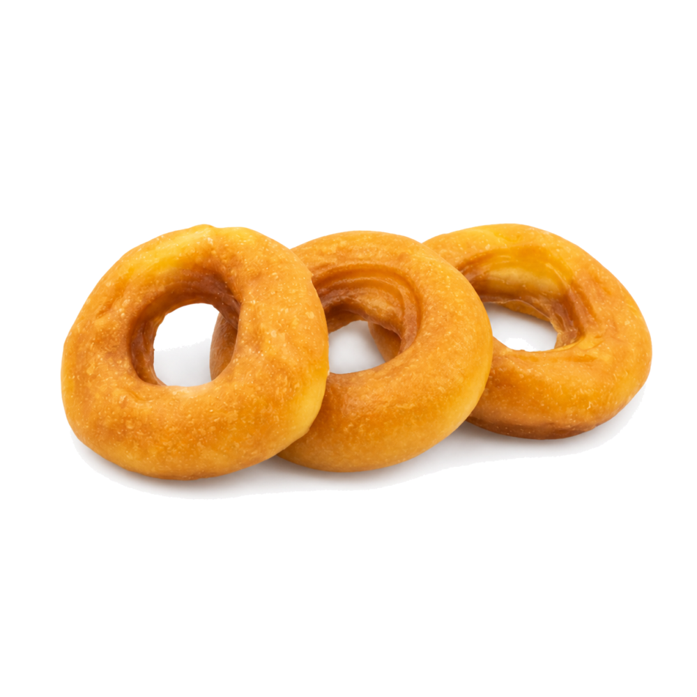 ideaPet donut z królikiem – detal ideaPet donut z królikiem – trzy przysmaki na białym tle