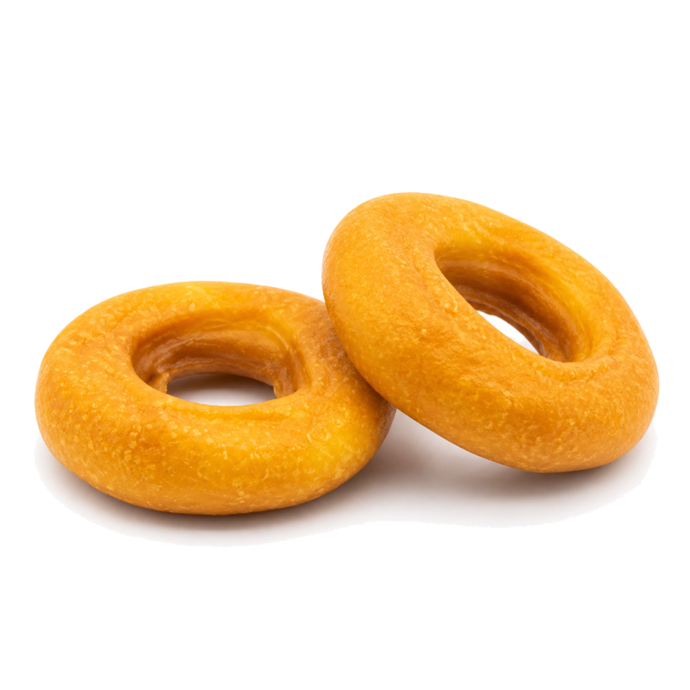 ideaPet donut z królikiem – drugie ujęcie produktu Dwa przysmaki ideaPet donut z królikiem na białym tle