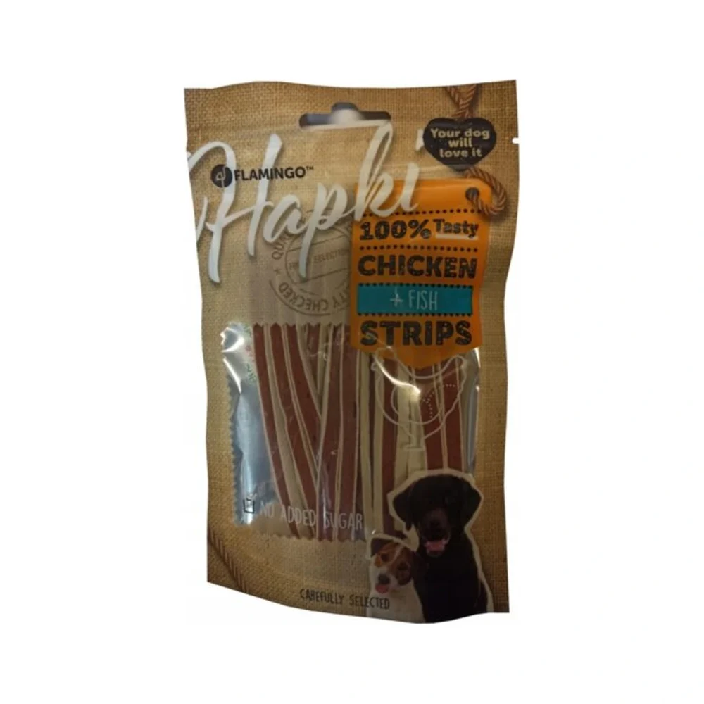 FLAMINGO 85g CHICK'N FISH STRIPS – zdjęcie produktowe FLAMINGO 85g CHICK'N FISH STRIPS – zdjęcie na białym tle