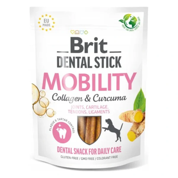 Brit Dental Stick Mobility Collagen przysmak 251g – zbliżenie na białym tle