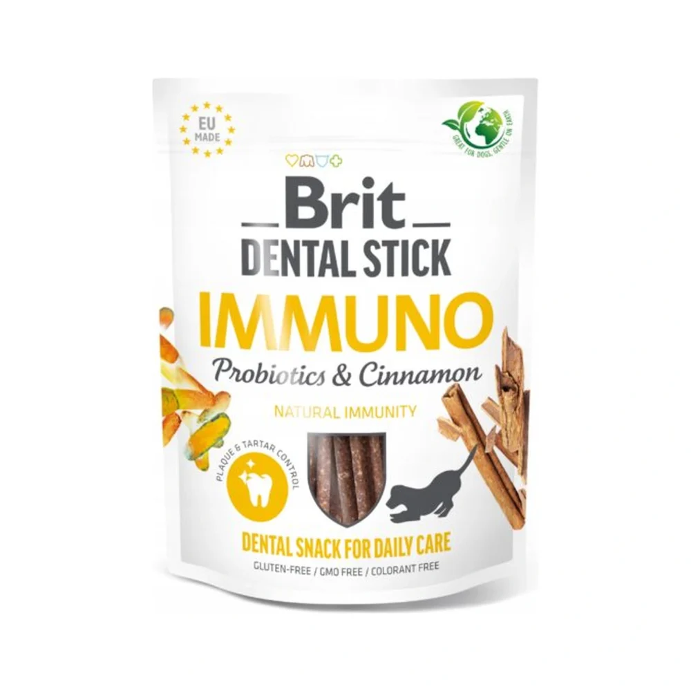 Brit Dental Stick Immuno Probiotics Przysmak 251g – zdjęcie produktowe Brit Dental Stick Immuno Probiotics Przysmak 251g – zdjęcie na białym tle