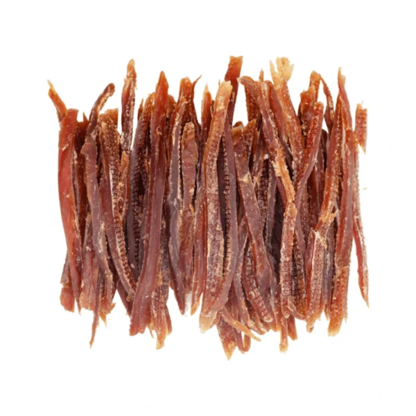 HAPPY SNACKY MIĘKKIE STRIPSY Z KACZKI 500G – zdjęcie produktowe HAPPY SNACKY MIĘKKIE STRIPSY Z KACZKI 500G – zdjęcie na białym tle
