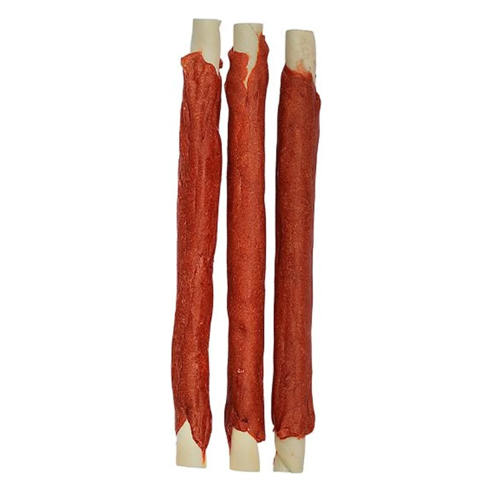 HAPPY SNACKY PAŁKA WOŁOWA Z JAGNIĘCINĄ 28CM – zbliżenie na białym tle