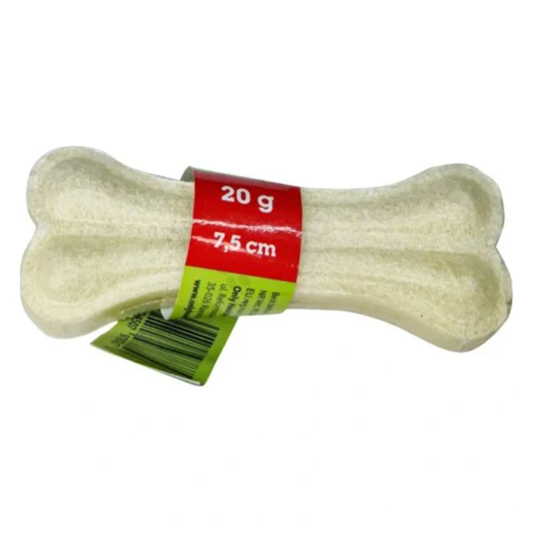 HEALTHY Kość prasowana biała 7,5cm – zbliżenie produktu HEALTHY Kość prasowana biała 7,5cm – zbliżenie na białym tle