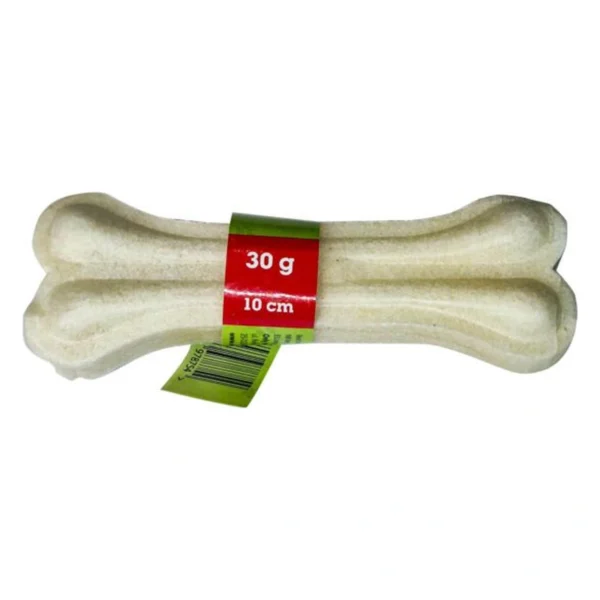 HEALTHY Kość prasowana biała 10cm – zbliżenie na białym tle
