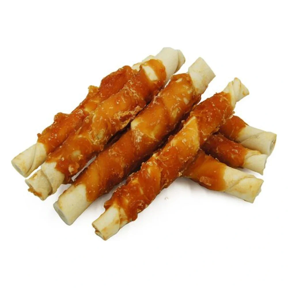 HEALTHY Pałka wołowa z kurczakiem 15cm 500G – zbliżenie na białym tle