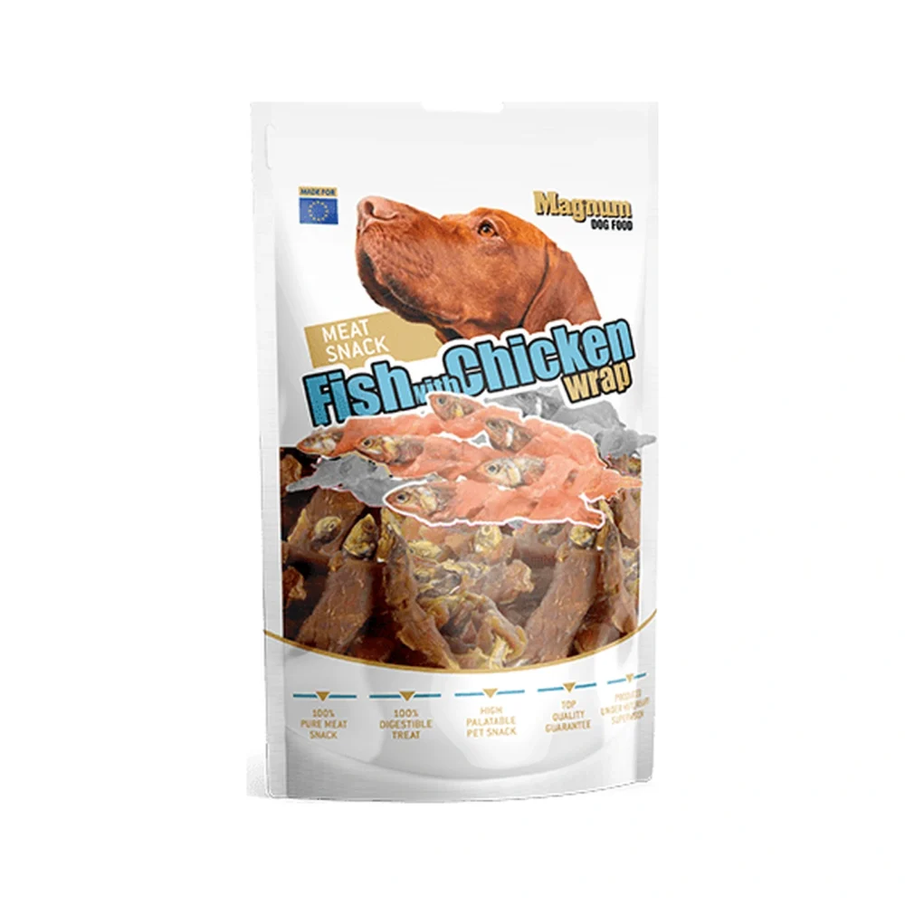 MAGNUM Fish With Chicken Wrap 80 g Przysmak dla psa – zdjęcie produktowe MAGNUM Fish With Chicken Wrap 80 g Przysmak dla psa – zdjęcie na białym tle
