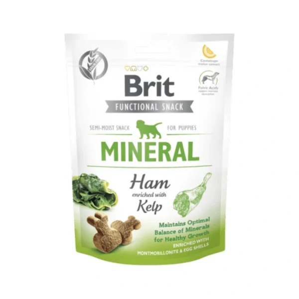 BRIT CARE FUNCTIONAL SNACK MINERAL HAM PUPPY 150g / Półmiękki przysmak – zdjęcie produktowe BRIT CARE FUNCTIONAL SNACK MINERAL HAM PUPPY 150g / Półmiękki przysmak – zdjęcie na białym tle