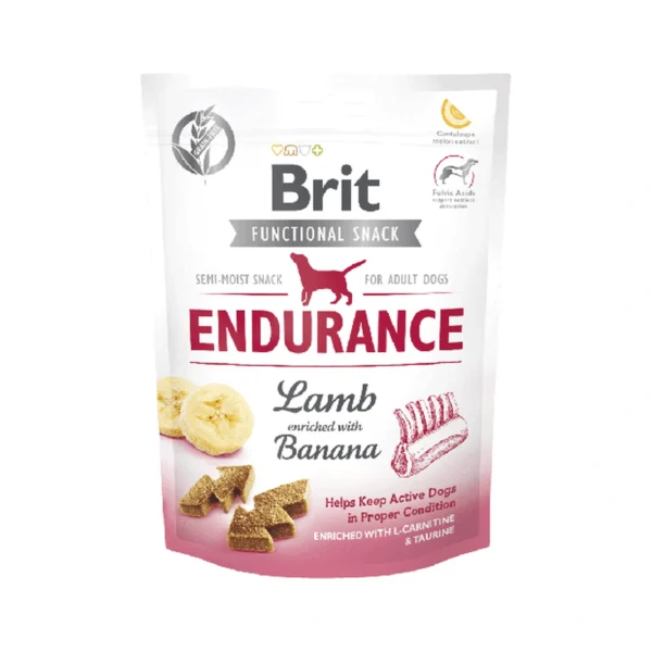 BRIT CARE FUNCTIONAL SNACK ENDURANCE LAMB 150g / Półmiękki przysmak – zdjęcie produktowe BRIT CARE FUNCTIONAL SNACK ENDURANCE LAMB 150g / Półmiękki przysmak – zdjęcie na białym tle