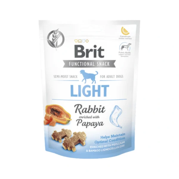 BRIT CARE FUNCTIONAL SNACK LIGHT RABBIT 150g / Półmiękki przysmak – zdjęcie produktowe BRIT CARE FUNCTIONAL SNACK LIGHT RABBIT 150g / Półmiękki przysmak – zdjęcie na białym tle