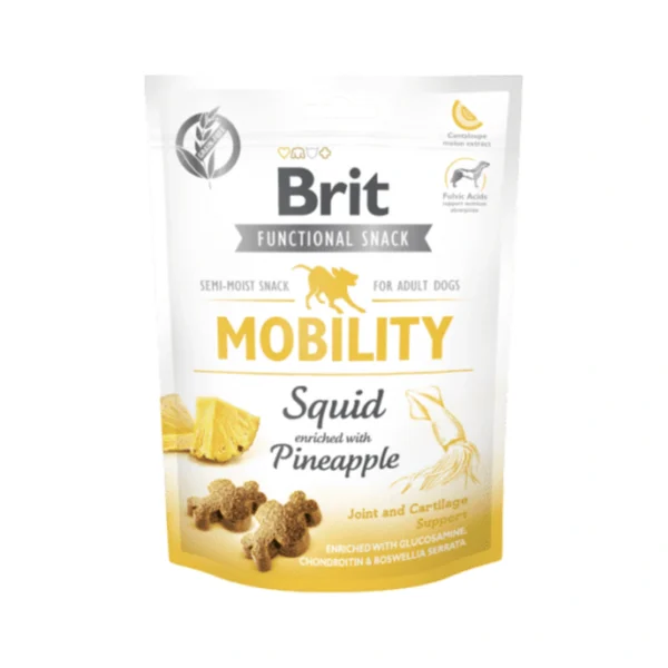 BRIT CARE FUNCTIONAL SNACK MOBILITY SQUID 150g / Półmiękki przysmak – zdjęcie produktowe BRIT CARE FUNCTIONAL SNACK MOBILITY SQUID 150g / Półmiękki przysmak – zdjęcie na białym tle