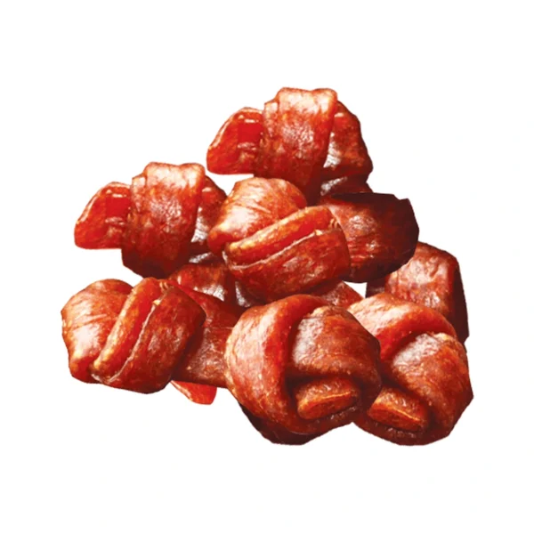 LUPIPETS SNACKS MIĘKKIE KOSTECZKI Z KACZKI 5cm 500G / Przysmak dla psa – zdjęcie na białym tle