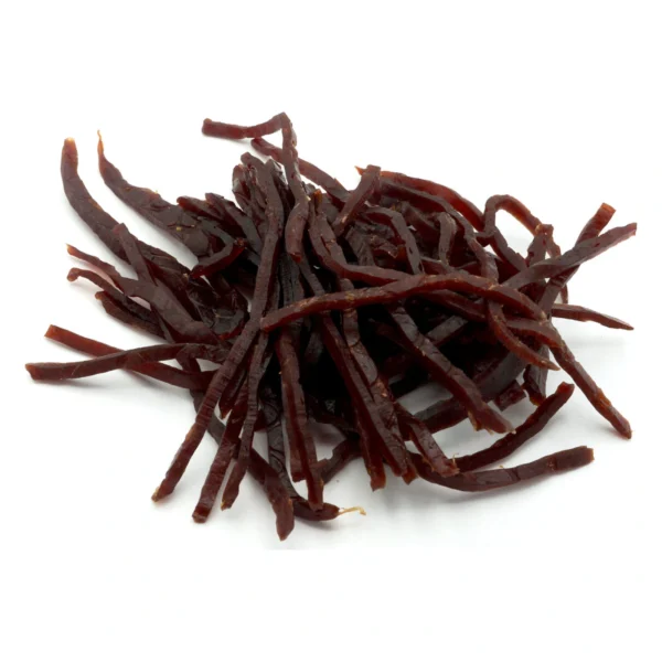 MASTER DOG Paseczki z kaczki z żołądkami 500G Przysmak dla psa – zbliżenie produktu MASTER DOG Paseczki z kaczki z żołądkami 500G Przysmak dla psa – zbliżenie na białym tle