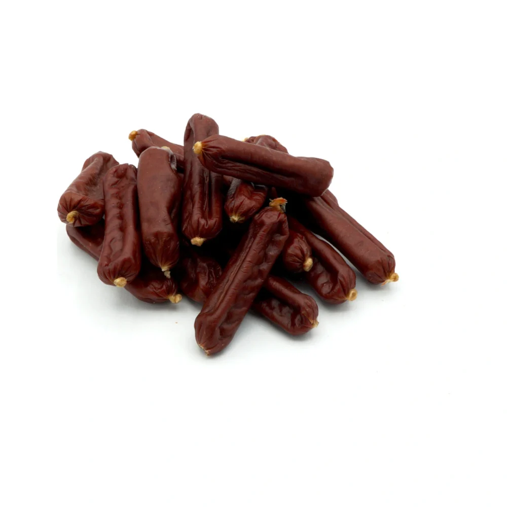 MASTER DOG Kiełbaski z kaczki 500g Przysmak dla psa – zdjęcie produktowe MASTER DOG Kiełbaski z kaczki 500g Przysmak dla psa – zdjęcie na białym tle