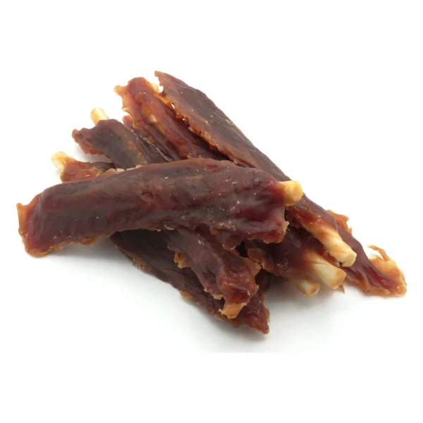 MASTER DOG Filet z kaczki na pałeczce 500g Przysmak dla psa – zbliżenie na białym tle