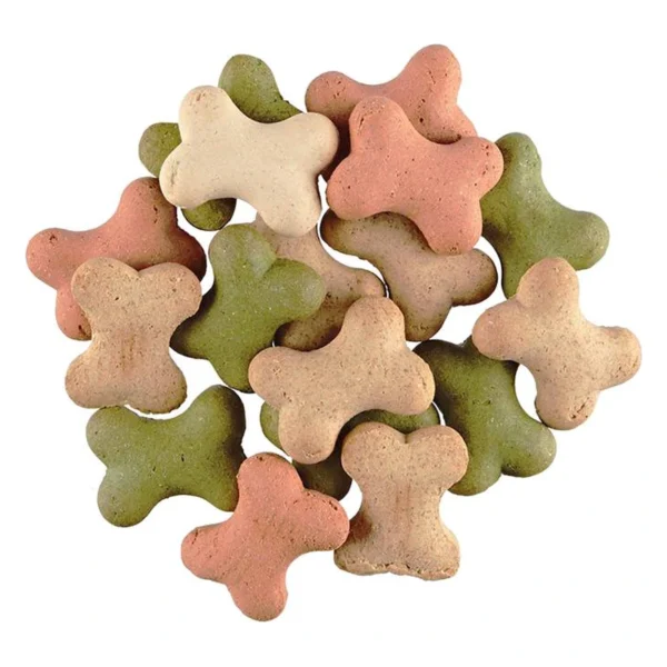 Ciastka kostki mini mix 1 kg / Przysmak dla psa – zbliżenie produktu Ciastka kostki mini mix 1 kg / Przysmak dla psa – zbliżenie na białym tle