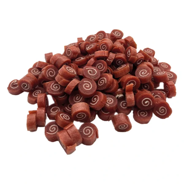 UNIQ PETS sushi z kaczką 500g Przysmaki dla psa – zbliżenie produktu UNIQ PETS sushi z kaczką 500g Przysmaki dla psa – zbliżenie na białym tle