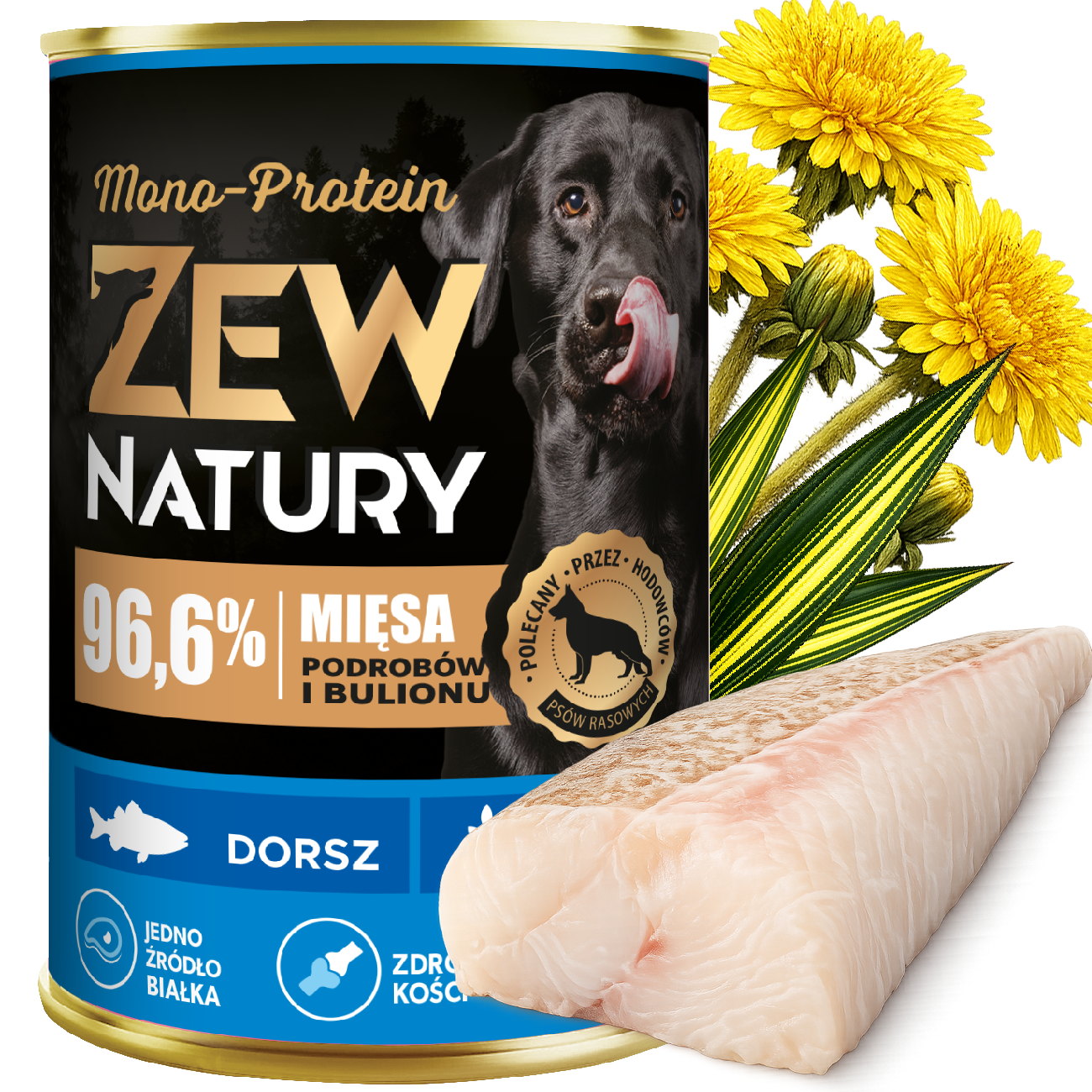 Zew Natury Mono-Protein Dorsz dla psa, opakowanie produktu