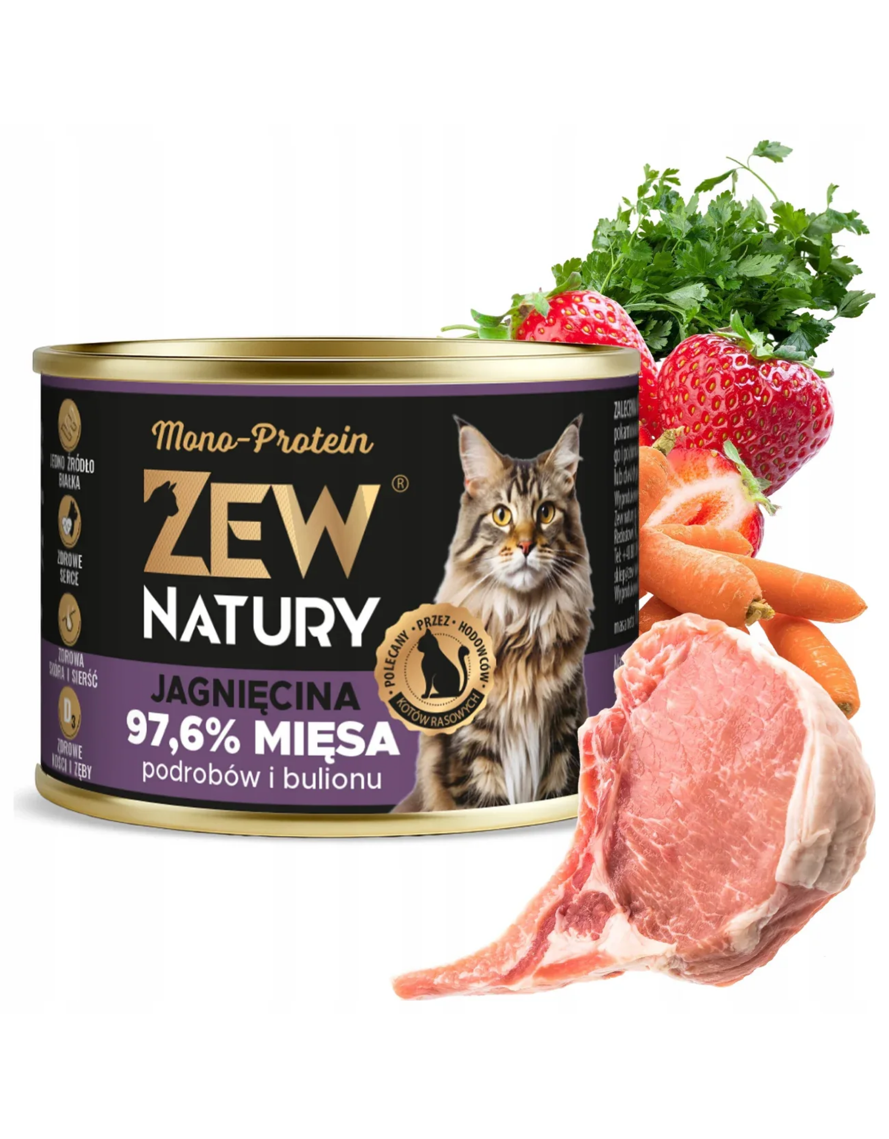 Zew Natury Mono-Protein Jagnięcina dla kota, opakowanie produktu