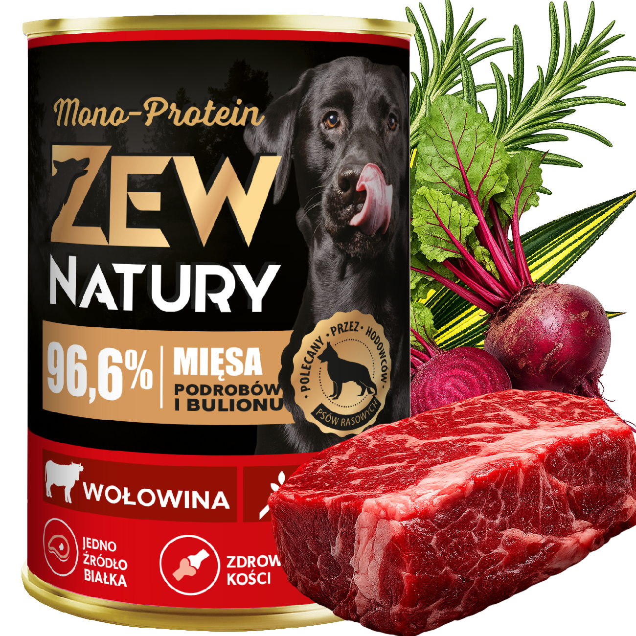 Zew Natury Mono-Protein Wołowina dla psa, opakowanie produktu
