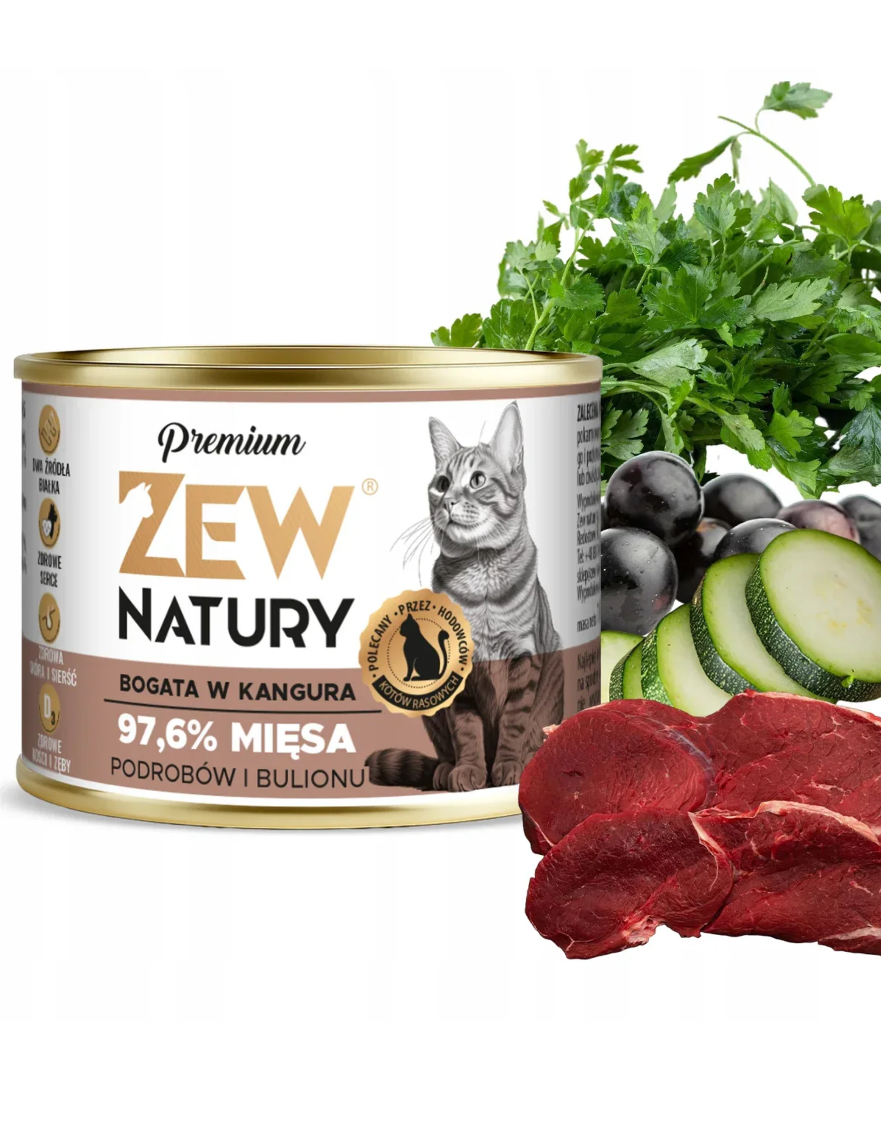 Zew Natury Premium Bogata w Kangura dla kota, opakowanie produktu