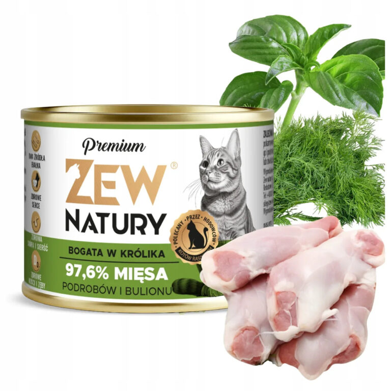 Zew Natury Premium Bogata w Królika dla kota, opakowanie produktu